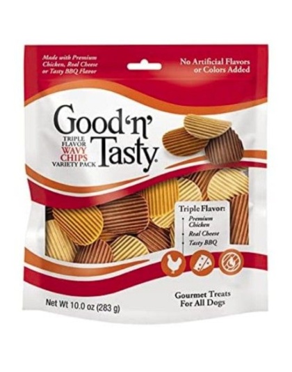 8in1 Pet Triple-Flavor Wavy Chips for Dogs - 10 oz