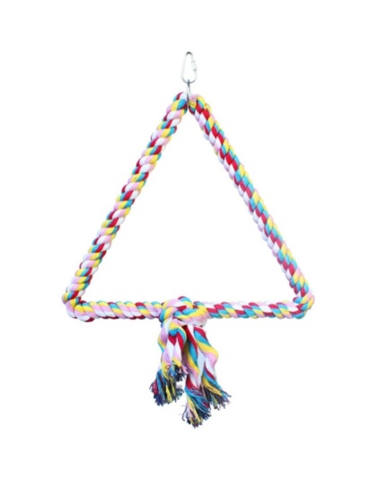 AE Cage Company Happy Beaks Triangle Cotton Rope Swing for Birds - 1 count