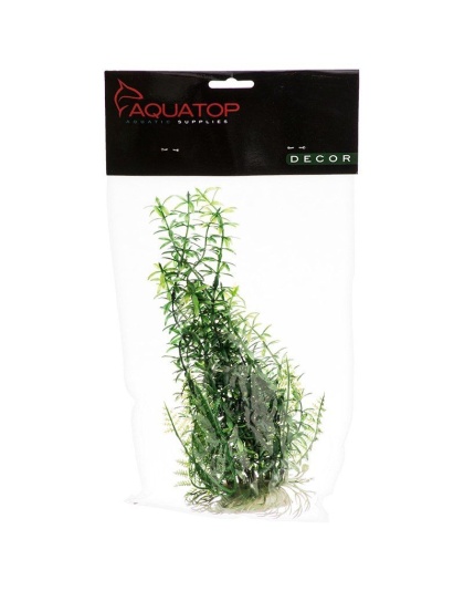 Aquatop Anacharis Aquarium Plant - Green - 12" High w/ Weighted Base