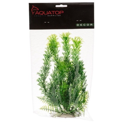 Aquatop Cabomba Aquarium Plant - Green - 9" High w/ Weighted Base