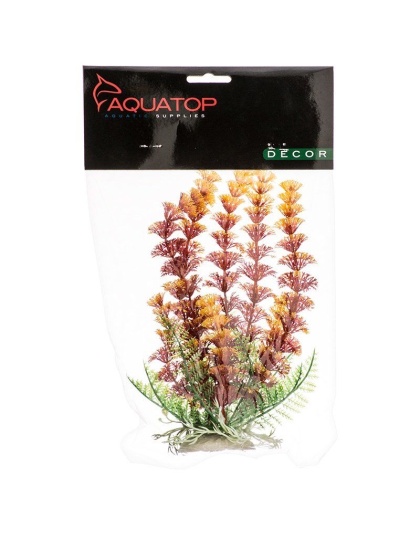 Aquatop Cabomba Aquarium Plant - Fire - 6" High w/ Weighted Base