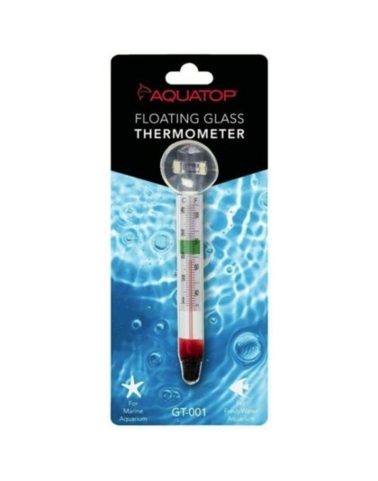 Aquatop Glass Aquarium Thermometer with Suction Cup - 1 count