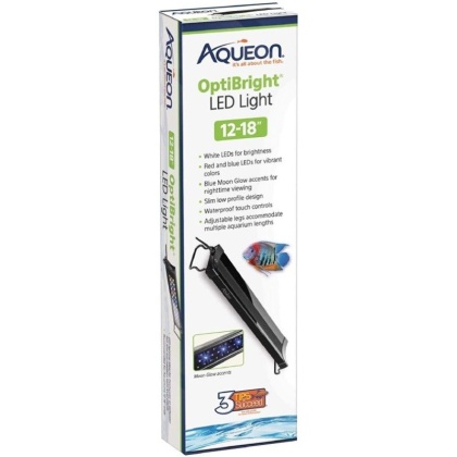 Aqueon OptiBright LED Aquarium Light Fixture - 12"-18" Fixture