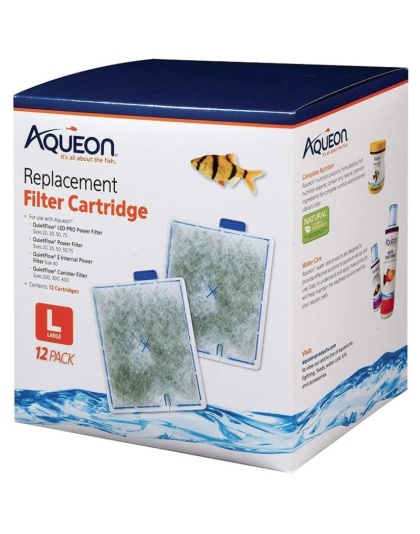 Aqueon QuietFlow Replacement Filter Cartridge - Large (12 Pack)