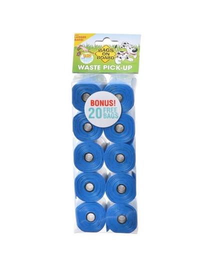 Bags on Board Waste Pick Up Refill Bags - Blue - 140 Bags