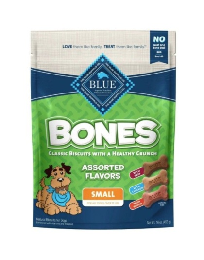 Blue Buffalo Classic Bone Biscuits Assorted Flavors Small - 16 oz