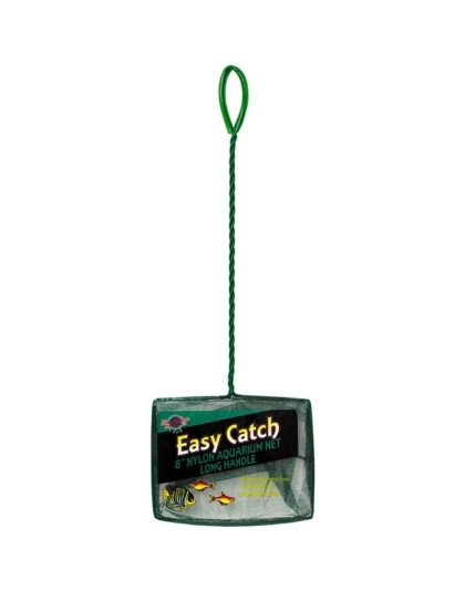 Blue Ribbon Pet Easy Catch Coarse Nylon Aquarium Net with Extra Long Handle - 1 count (8"W Net)