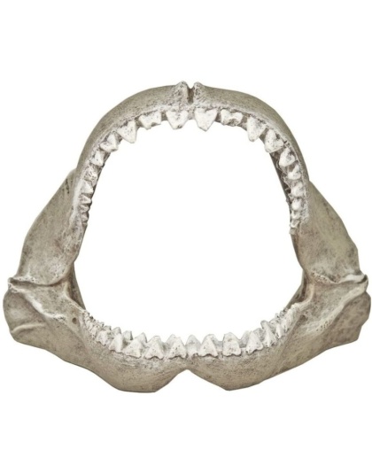 Blue Ribbon Great White Shark Jaws Ornament - 3.5"L x 6"W x 5"H