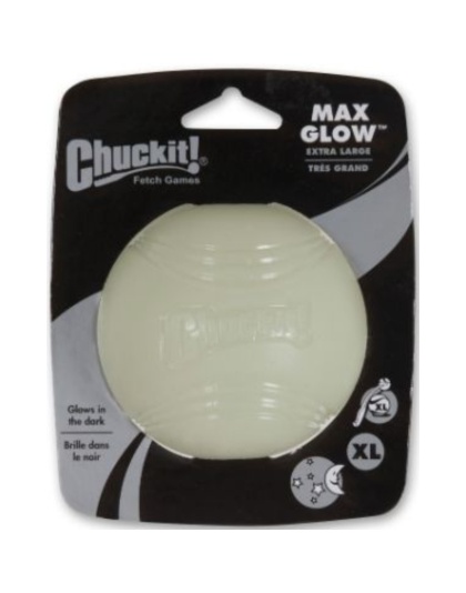 Chuckit Max Glow Ball - X-Large Ball - 3.5" Diameter - 1 Pack