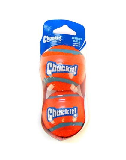 Chuckit Tennis Balls - Medium Ball - 2.25" Diameter (2 Pack Sleeve)