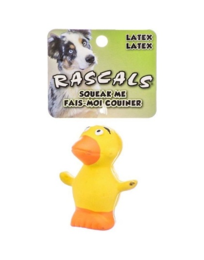 Rascals Latex Duck Dog Toy - 2.5" Long