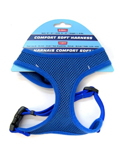 Coastal Pet Comfort Soft Adjustable Harness - Blue - X Small - 5/8" Width (Girth Size 16"-19")