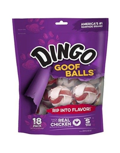 Dingo Goof Balls Chicken & Rawhide Chew - 18 count