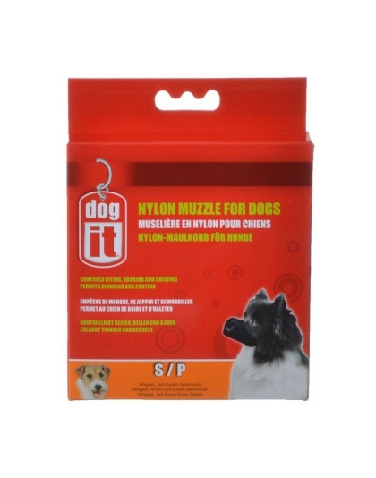 Dog It Nylon Muzzle for Dogs - Small - (4.7" Long)