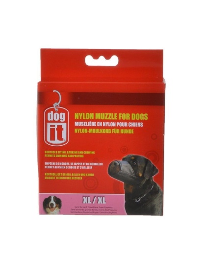 Dog It Nylon Muzzle for Dogs - X-Large - (8.5" Long)