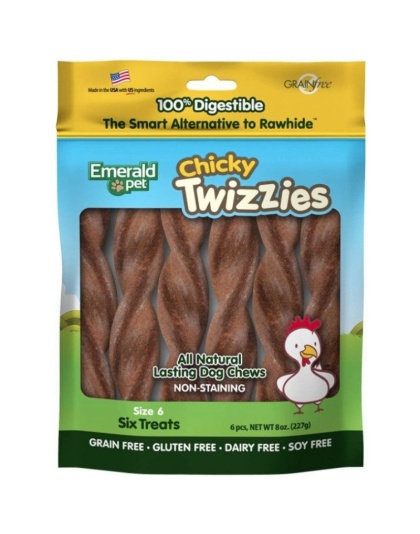 Emerald Pet Chicky Twizzies Natural Dog Chews - 6 count