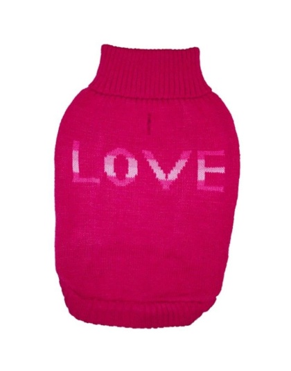 Fashion Pet True Love Dog Sweater Pink - X-Small