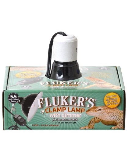 Flukers Clamp Lamp with Dimmer - 75 Watt (5.5" Diameter)