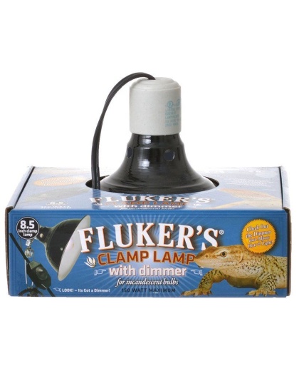 Flukers Clamp Lamp with Dimmer - 150 Watt (8.5" Diameter)