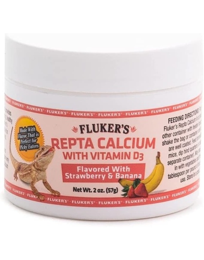 Flukers Strawberry Banana Flavored Repta Calcium - 2 oz