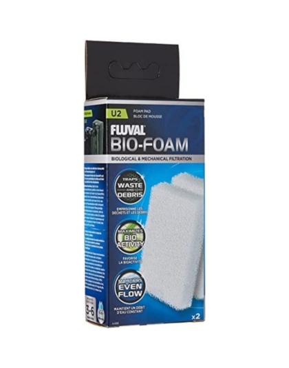 Fluval U-Sereis Underwater Filter Foam Pads - Foam Pad For U2 Filter (2 Pack)