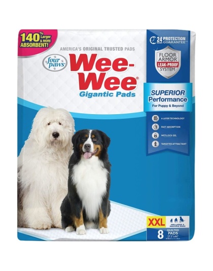 Four Paws Gigantic Wee Wee Pads - 8 count