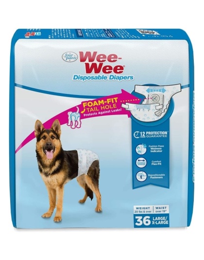 Four Paws Wee Wee Disposable Diapers Large - 36 count