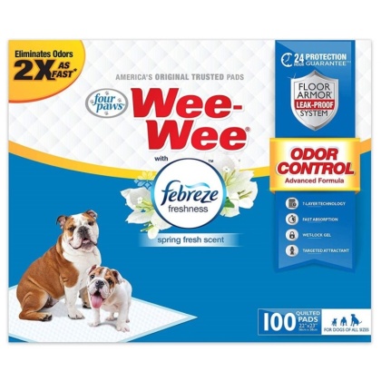 Four Paws Wee-Wee Pads - Febreze Freshness - 100 Count