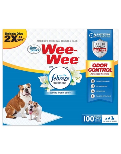 Four Paws Wee-Wee Pads - Febreze Freshness - 100 Count