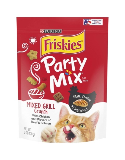 Friskies Party Mix Crunch Treats Mixed Grill - 6 oz