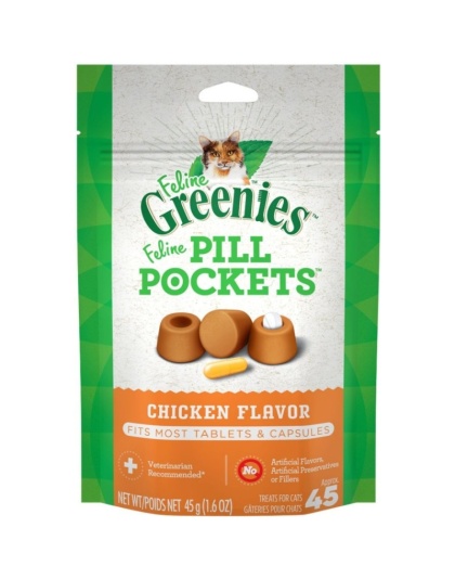 Greenies Pill Pockets Chicken Flavor Cat Treats - 1.6 oz