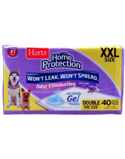 Hartz Home Protection Lavender Scent Odor Eliminating Dog Pads - XX Large - 40 count