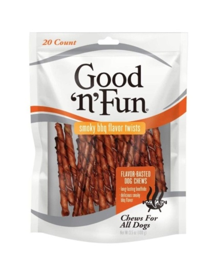 Healthy Hide Good 'n' Fun Smoky BBQ Basted Twists - 20 count