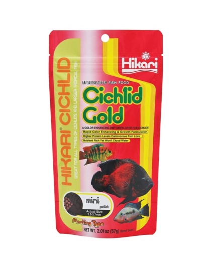 Hikari Cichlid Gold Color Enhancing Fish Food - Mini Pellet - 2 oz