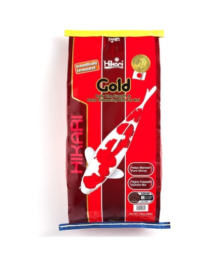 Hikari Gold Color Enhancing Koi Food - Medium Pellet - 22 lbs