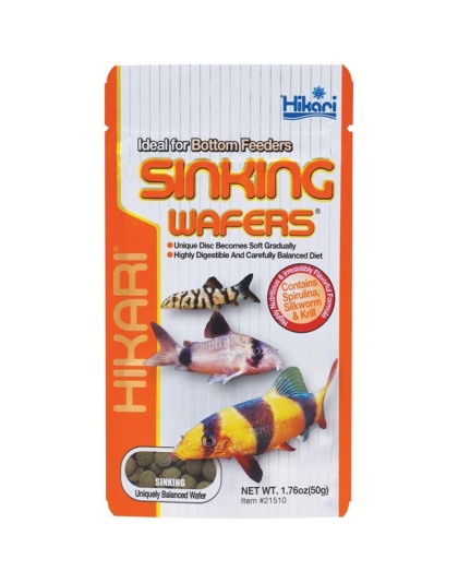 Hikari Sinking Wafers for Bottom Feeding Fish - 1.76 oz - 50 Grams