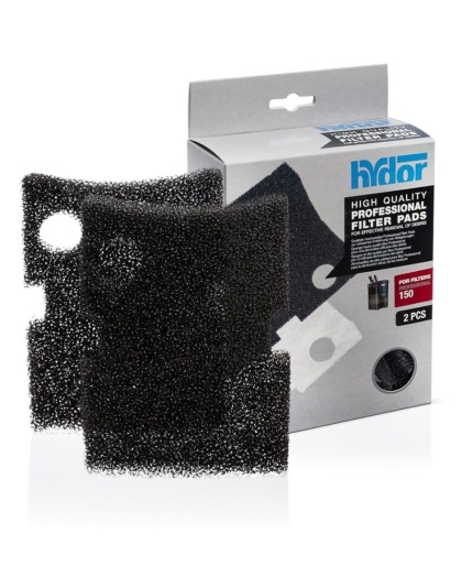 Hydor High Quality Professional Black Coarse Sponge Filter Pads for Filters Professional 150 - 2 count
