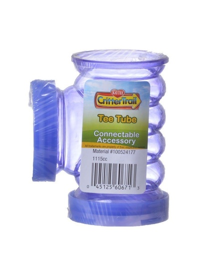Kaytee Crittertrail Fun-Nel Tube - Tee - 1 Pack - (3.5" Long x 2" Diameter)