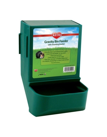 Kaytee Gravity Bin Feeder - 5.75"L x 5"W x 8"H