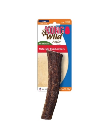 KONG Wild Whole Elk Antler Dog Chew - Large (Dogs 60 lbs and up)