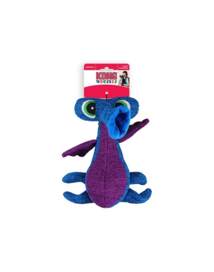 KONG Woozles Sqeaking Dog Toy Medium Blue - 1 count