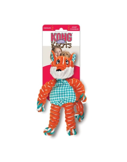 KONG Floppy Knots Fox Dog Toy - M/L 1 count