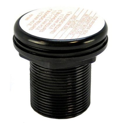 Lifegard Aquatics Double Threaded Bulkhead - Black - 1" (1.75" Hole Size)