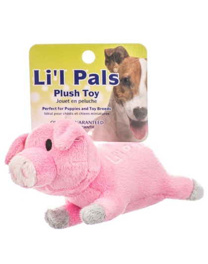 Lil Pals Ultra Soft Plush Dog Toy - Pig - 5.5" Long