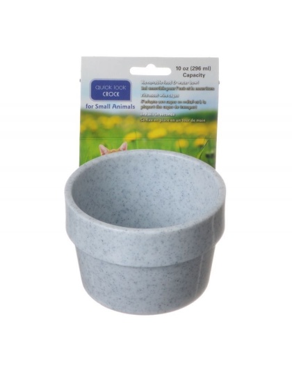 Lixit Quick Lock Crock Granite Color Hanging Feeder - 10 oz