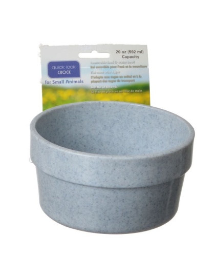 Lixit Quick Lock Crock Granite Color Hanging Feeder - 20 oz