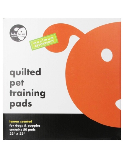 Lola Bean Quilted Pet Training Pads - Lemon Scent - 22" Long x 22" Wide (50 Pack)