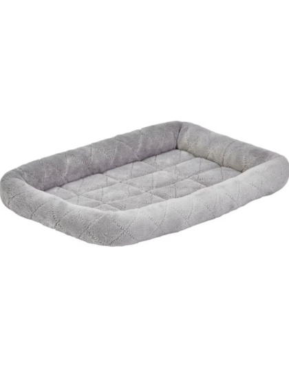 MidWest Quiet Time Deluxe Diamond Stitch Pet Bed Gray for Dogs - X-Small - 1 count