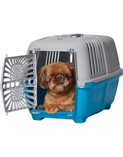 MidWest Spree Plastic Door Travel Carrier Blue Pet Kennel - Small - 1 count
