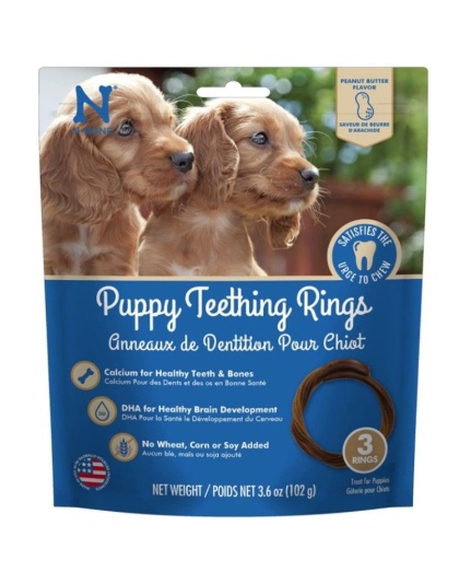N-Bone Puppy Teething Rings Peanut Butter Flavor - 3 count